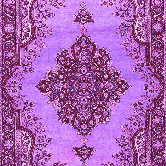 Machine Washable Medallion Purple Traditional Area Rugs, wshtr4171pur