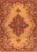 Medallion Orange Traditional Rug, tr4171org