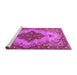 Sideview of Machine Washable Medallion Pink Traditional Rug, wshtr4171pnk