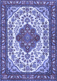 Medallion Blue Traditional Rug, tr4172blu