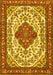 Medallion Yellow Traditional Rug, tr4172yw