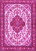 Medallion Pink Traditional Rug, tr4172pnk