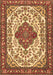 Machine Washable Medallion Brown Traditional Rug, wshtr4172brn