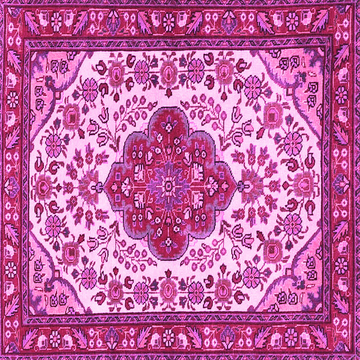 Square Medallion Pink Traditional Rug, tr4172pnk