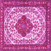 Square Medallion Pink Traditional Rug, tr4172pnk