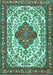 Medallion Turquoise Traditional Rug, tr4172turq