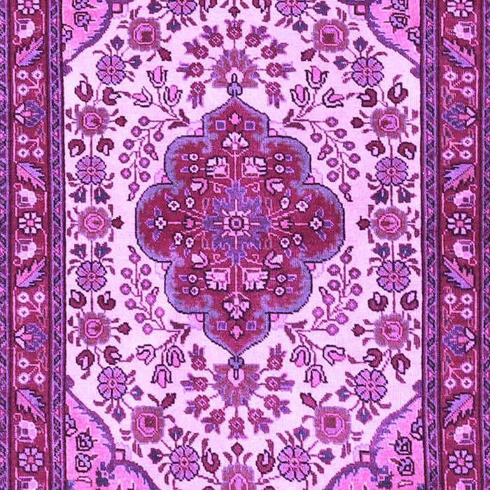 Machine Washable Medallion Purple Traditional Area Rugs, wshtr4172pur