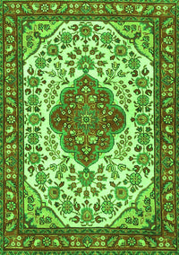 Medallion Green Traditional Rug, tr4172grn