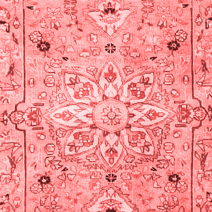 Machine Washable Persian Red Traditional Rug, wshtr4173red