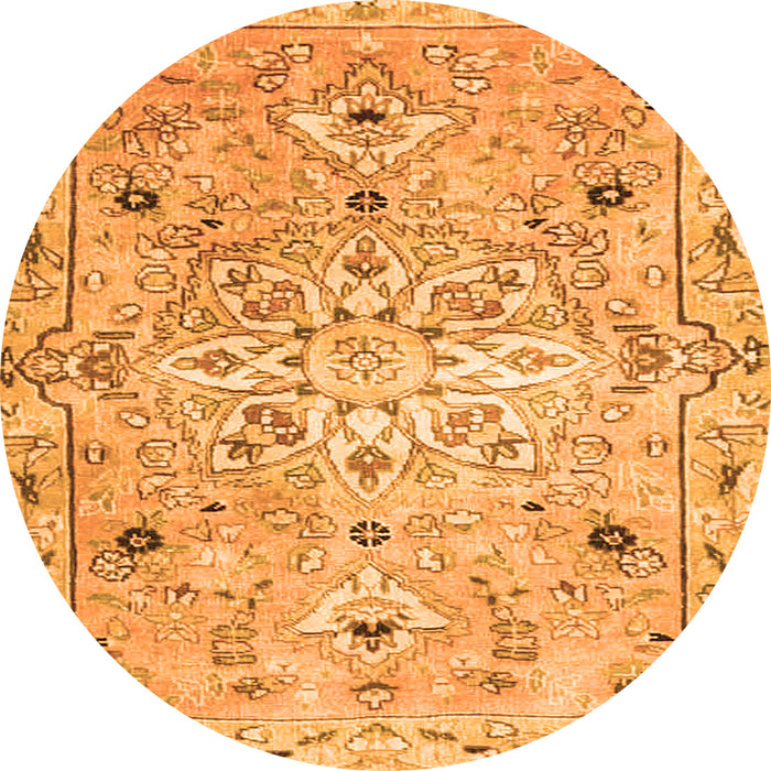 Square Persian Orange Traditional Rug, tr4173org