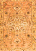 Serging Thickness of Machine Washable Persian Orange Traditional Area Rugs, wshtr4173org