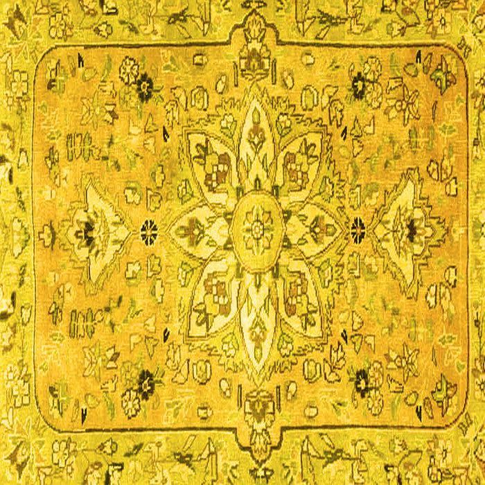 Square Persian Yellow Traditional Rug, tr4173yw