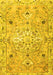 Machine Washable Persian Yellow Traditional Rug, wshtr4173yw