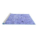 Sideview of Machine Washable Persian Blue Traditional Rug, wshtr4173blu