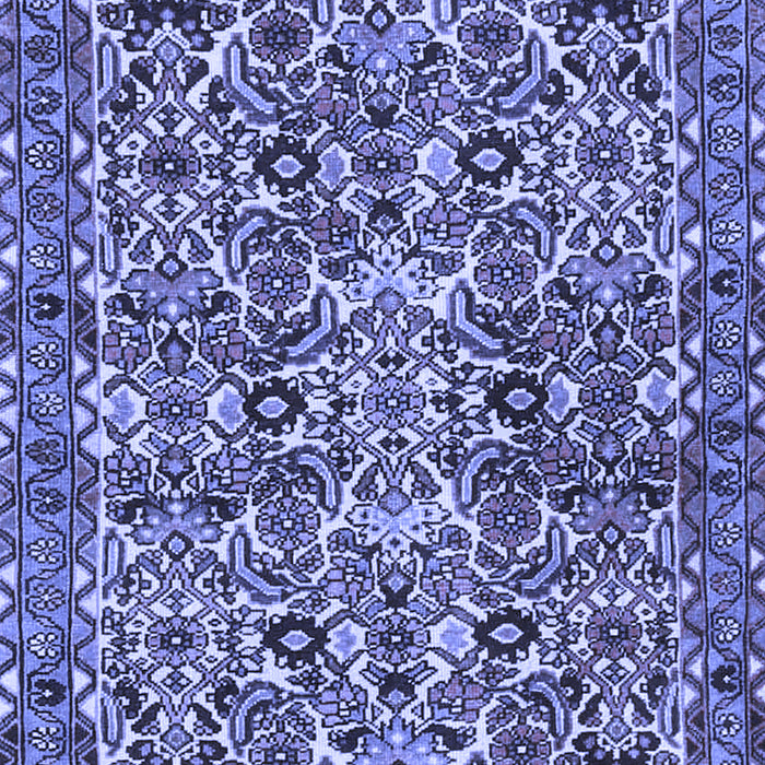 Machine Washable Persian Blue Traditional Rug, wshtr4174blu