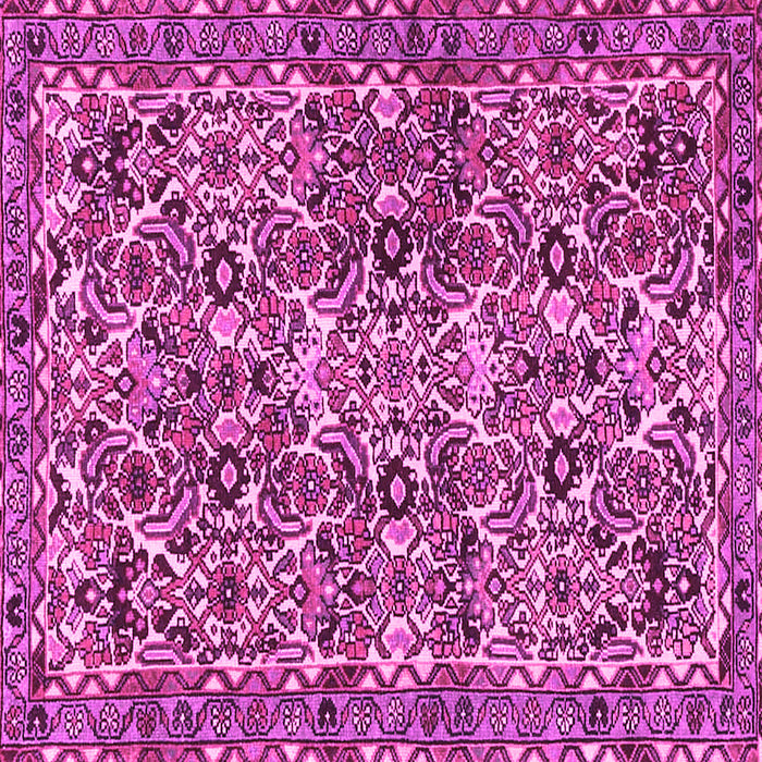 Square Machine Washable Persian Pink Traditional Rug, wshtr4174pnk