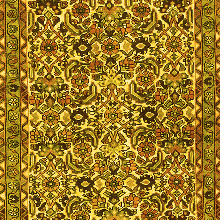 Machine Washable Persian Yellow Traditional Rug, wshtr4174yw