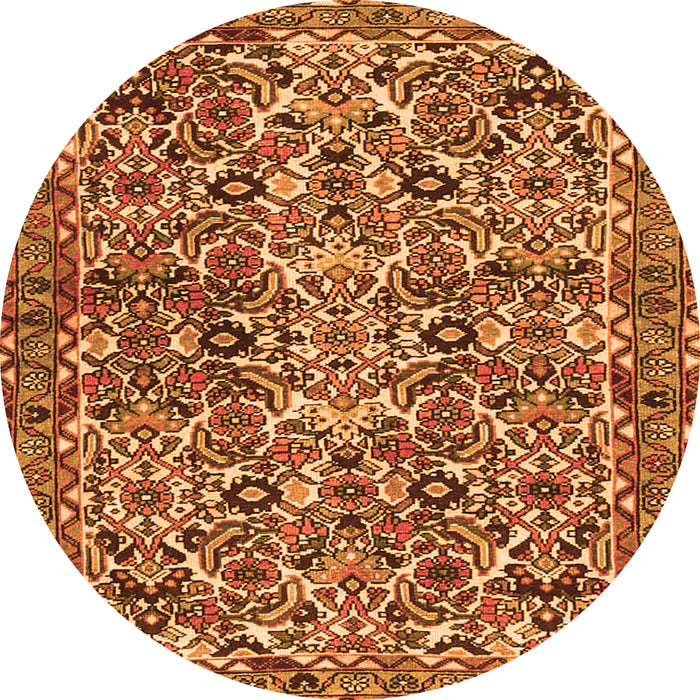 Square Persian Orange Traditional Rug, tr4174org