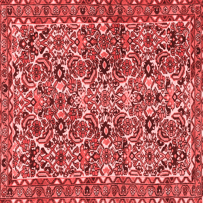 Machine Washable Persian Red Traditional Rug, wshtr4174red