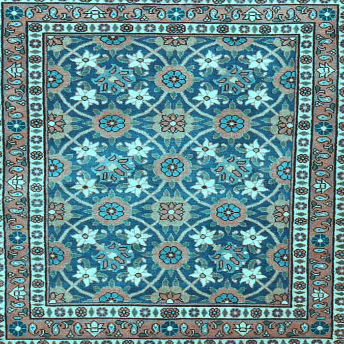Square Machine Washable Persian Light Blue Traditional Rug, wshtr4175lblu