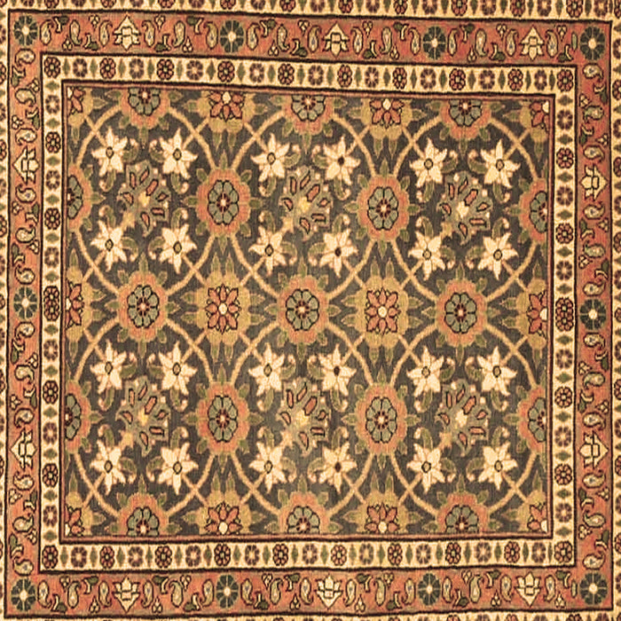 Square Persian Brown Traditional Rug, tr4175brn