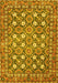 Machine Washable Persian Yellow Traditional Rug, wshtr4175yw