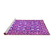 Sideview of Machine Washable Persian Purple Traditional Area Rugs, wshtr4175pur