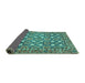 Sideview of Persian Turquoise Traditional Rug, tr4175turq