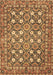 Machine Washable Persian Brown Traditional Rug, wshtr4175brn