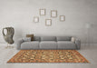 Machine Washable Persian Brown Traditional Rug in a Living Room,, wshtr4175brn