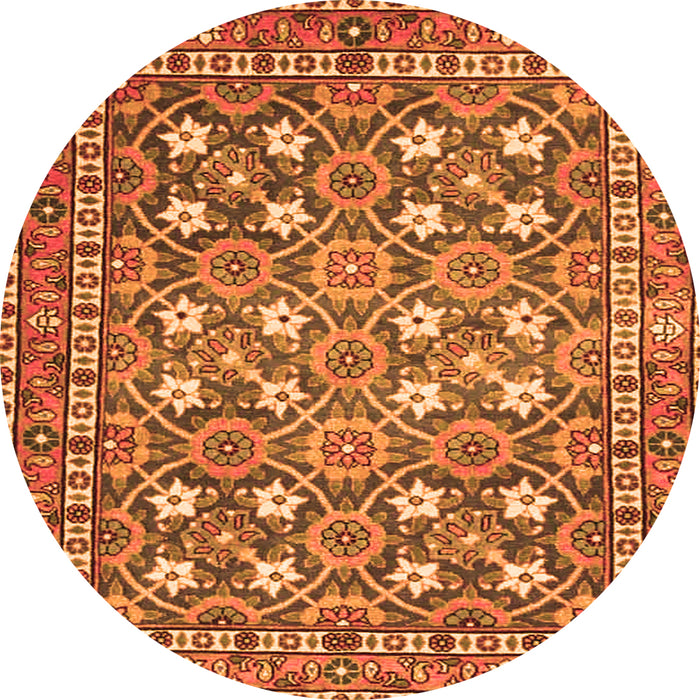 Square Persian Orange Traditional Rug, tr4175org