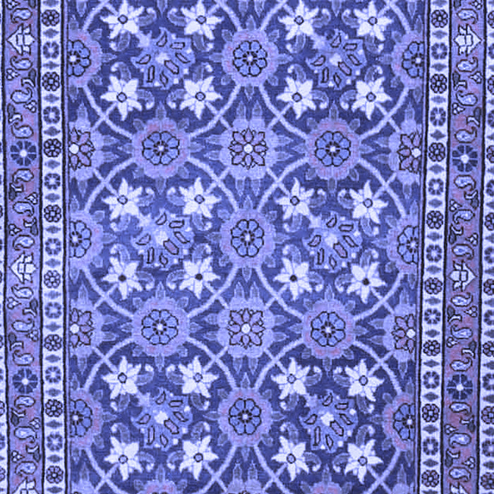 Machine Washable Persian Blue Traditional Rug, wshtr4175blu