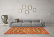 Machine Washable Persian Orange Traditional Area Rugs in a Living Room, wshtr4175org