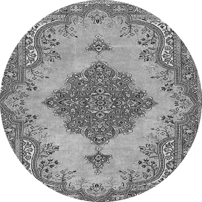Machine Washable Persian Gray Traditional Rug, wshtr4176gry