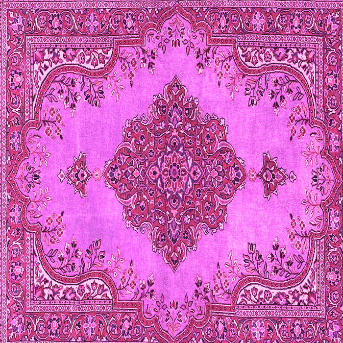 Square Machine Washable Persian Pink Traditional Rug, wshtr4176pnk