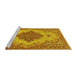 Sideview of Machine Washable Persian Yellow Traditional Rug, wshtr4176yw