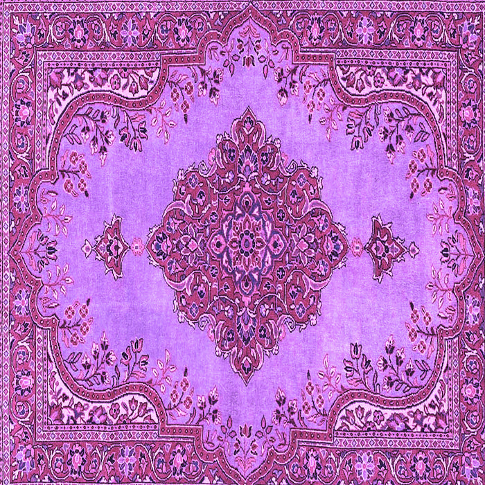 Square Machine Washable Persian Purple Traditional Area Rugs, wshtr4176pur
