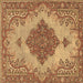 Square Machine Washable Persian Brown Traditional Rug, wshtr4176brn