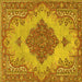 Square Persian Yellow Traditional Rug, tr4176yw