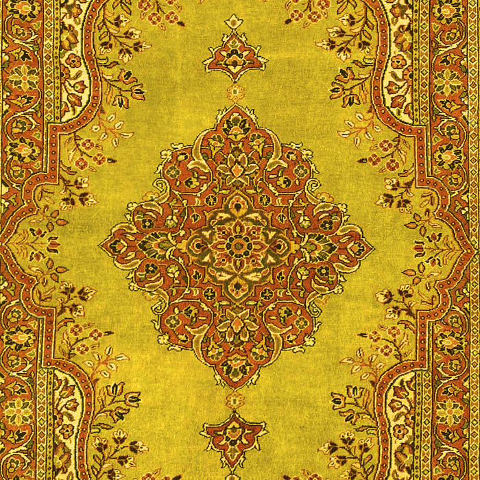 Machine Washable Persian Yellow Traditional Rug, wshtr4176yw