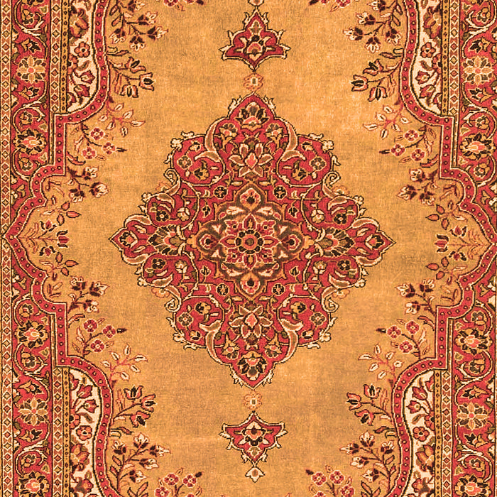 Serging Thickness of Machine Washable Persian Orange Traditional Area Rugs, wshtr4176org
