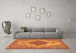 Machine Washable Persian Orange Traditional Area Rugs in a Living Room, wshtr4176org