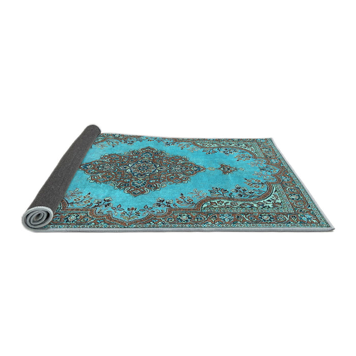 Sideview of Persian Light Blue Traditional Rug, tr4176lblu