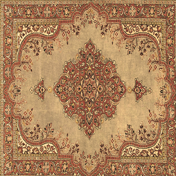 Square Persian Brown Traditional Rug, tr4176brn