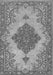 Serging Thickness of Machine Washable Persian Gray Traditional Rug, wshtr4176gry