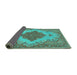 Sideview of Persian Turquoise Traditional Rug, tr4176turq