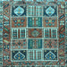 Square Persian Light Blue Traditional Rug, tr4177lblu