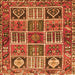 Serging Thickness of Persian Orange Traditional Rug, tr4177org