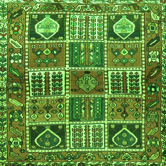 Serging Thickness of Persian Green Traditional Rug, tr4177grn
