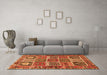 Machine Washable Persian Orange Traditional Area Rugs in a Living Room, wshtr4177org